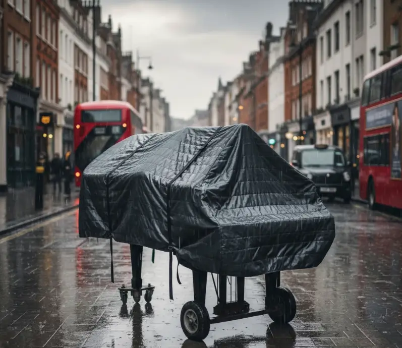 move a piano in the rain